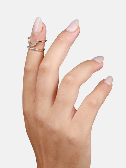 Gold-Plated Stone-Studded Finger Ring