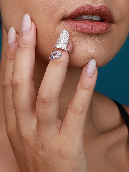 Rose Gold-Plated Party Finger Ring
