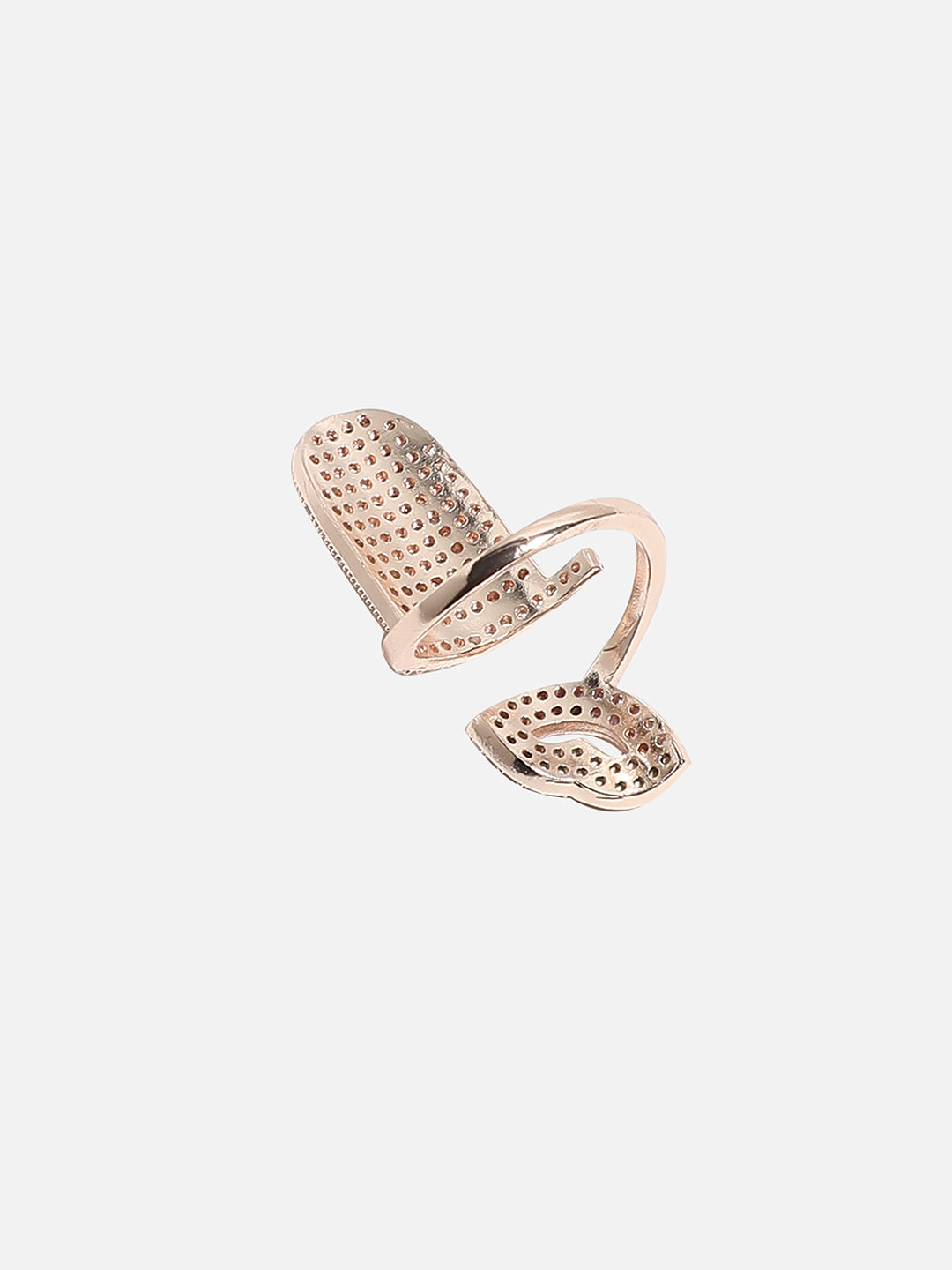 Rose Gold-Plated Party Finger Ring