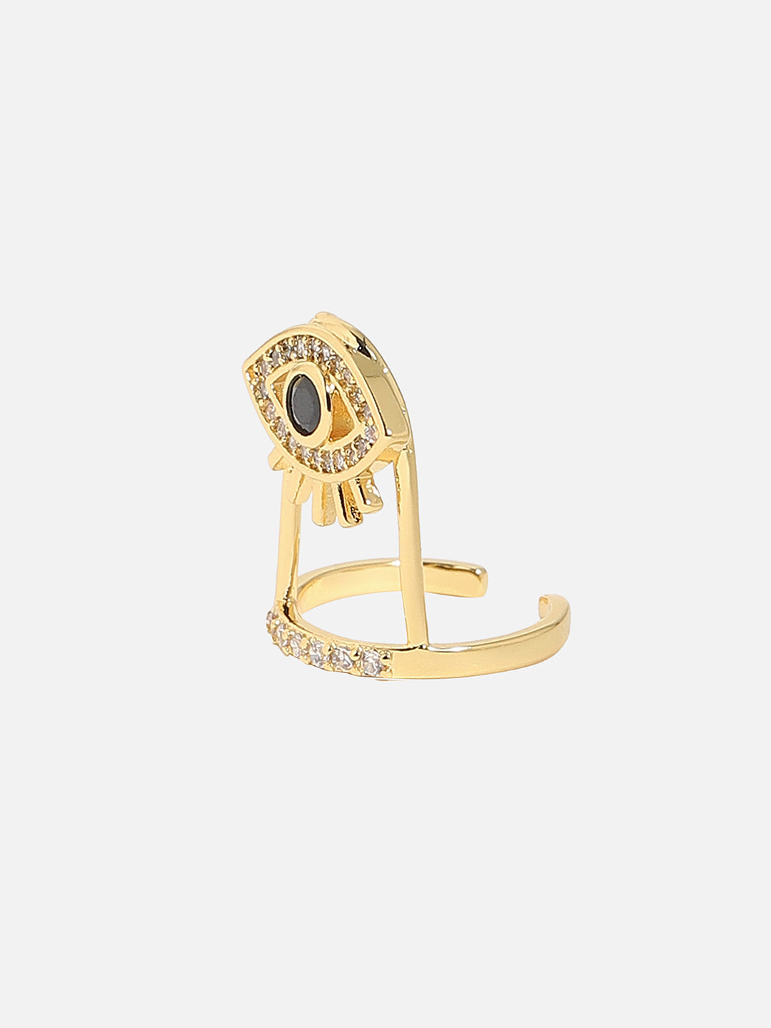 Gold-Plated Stone-Studded Finger Ring
