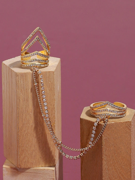Gold-Plated Adjustable Finger Ring