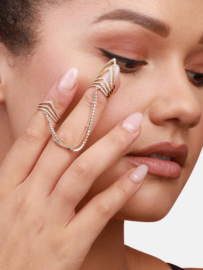Gold-Plated Adjustable Finger Ring