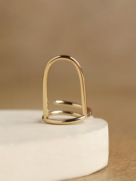 Gold-Plated Nail Ring