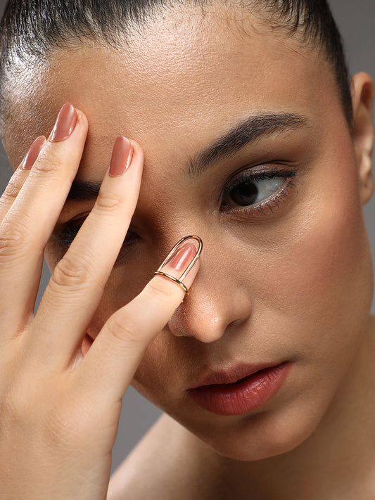 Gold-Plated Nail Ring