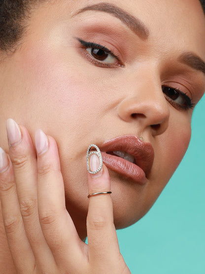 Gold-Plated Adjustable Nail Finger Ring
