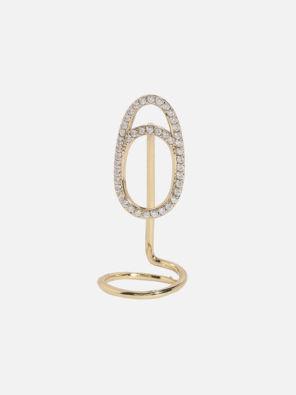 Gold-Plated Adjustable Nail Finger Ring