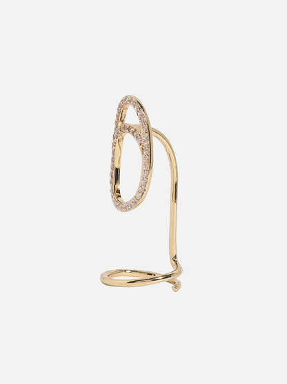 Gold-Plated Adjustable Nail Finger Ring