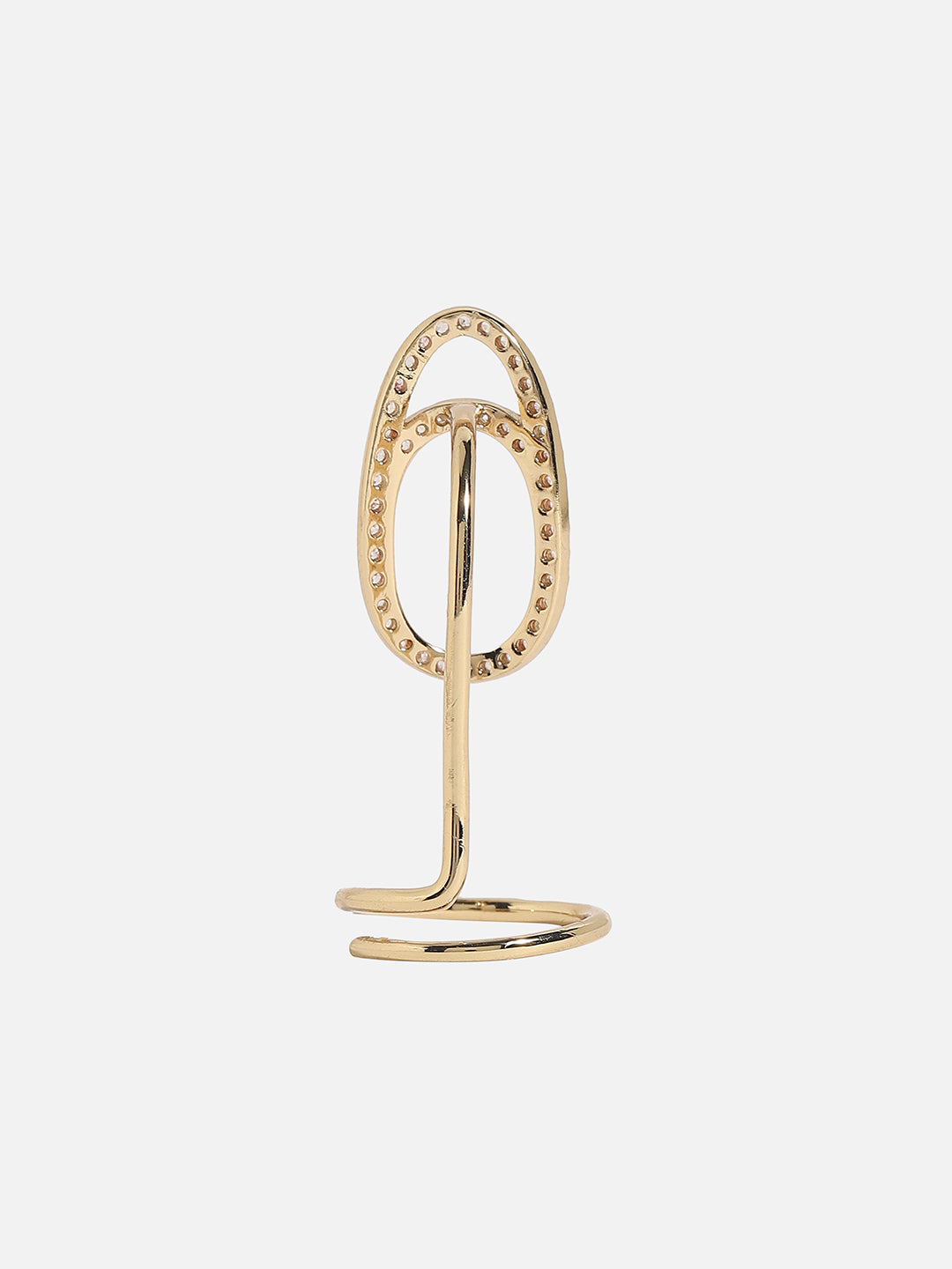 Gold-Plated Adjustable Nail Finger Ring