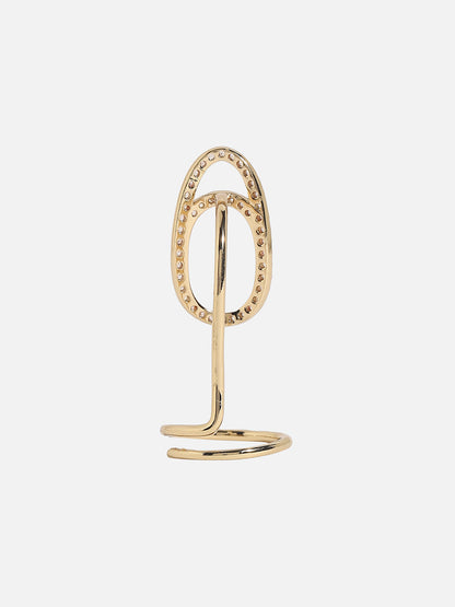 Gold-Plated Adjustable Nail Finger Ring