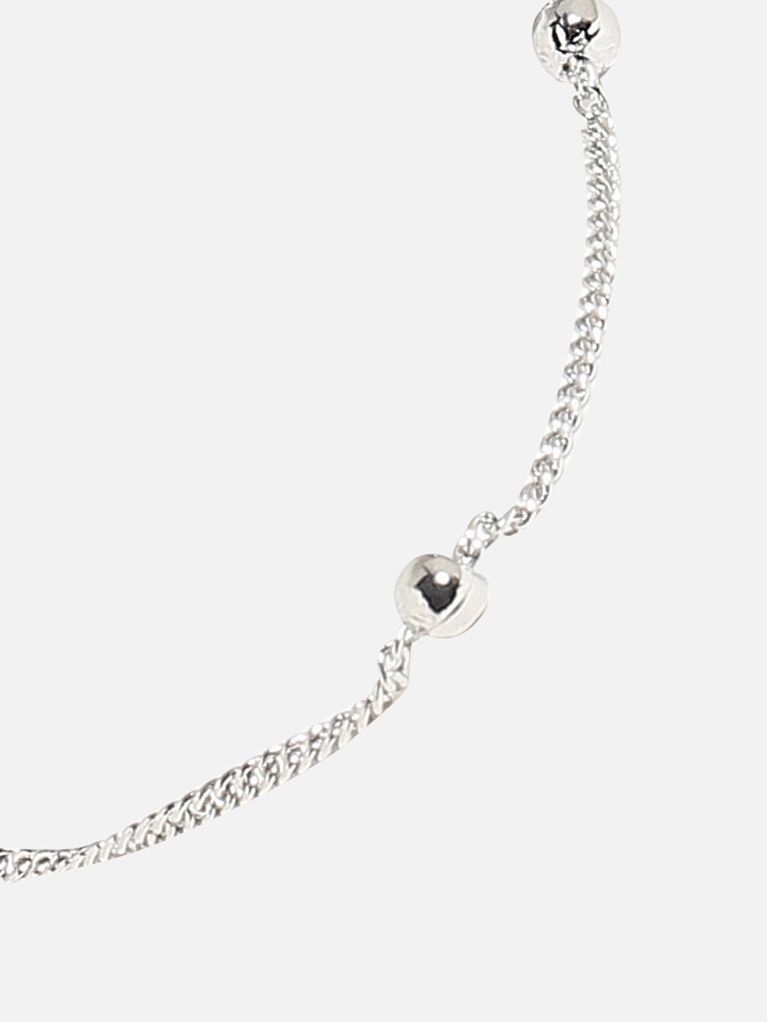 Silver-Plated Chain Linked Finger Ring