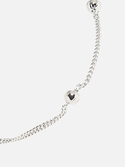 Silver-Plated Chain Linked Finger Ring