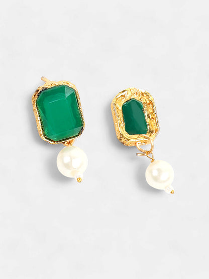 The Sama Jewellery Set - Emerald Green-SOHNCK1053
