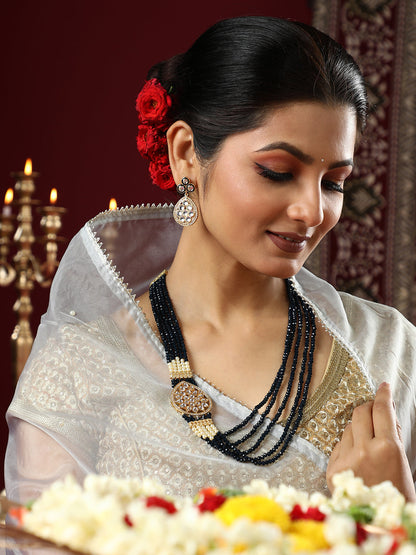 The Aya Jewellery Set - Navy Blue-SOHNCK1113