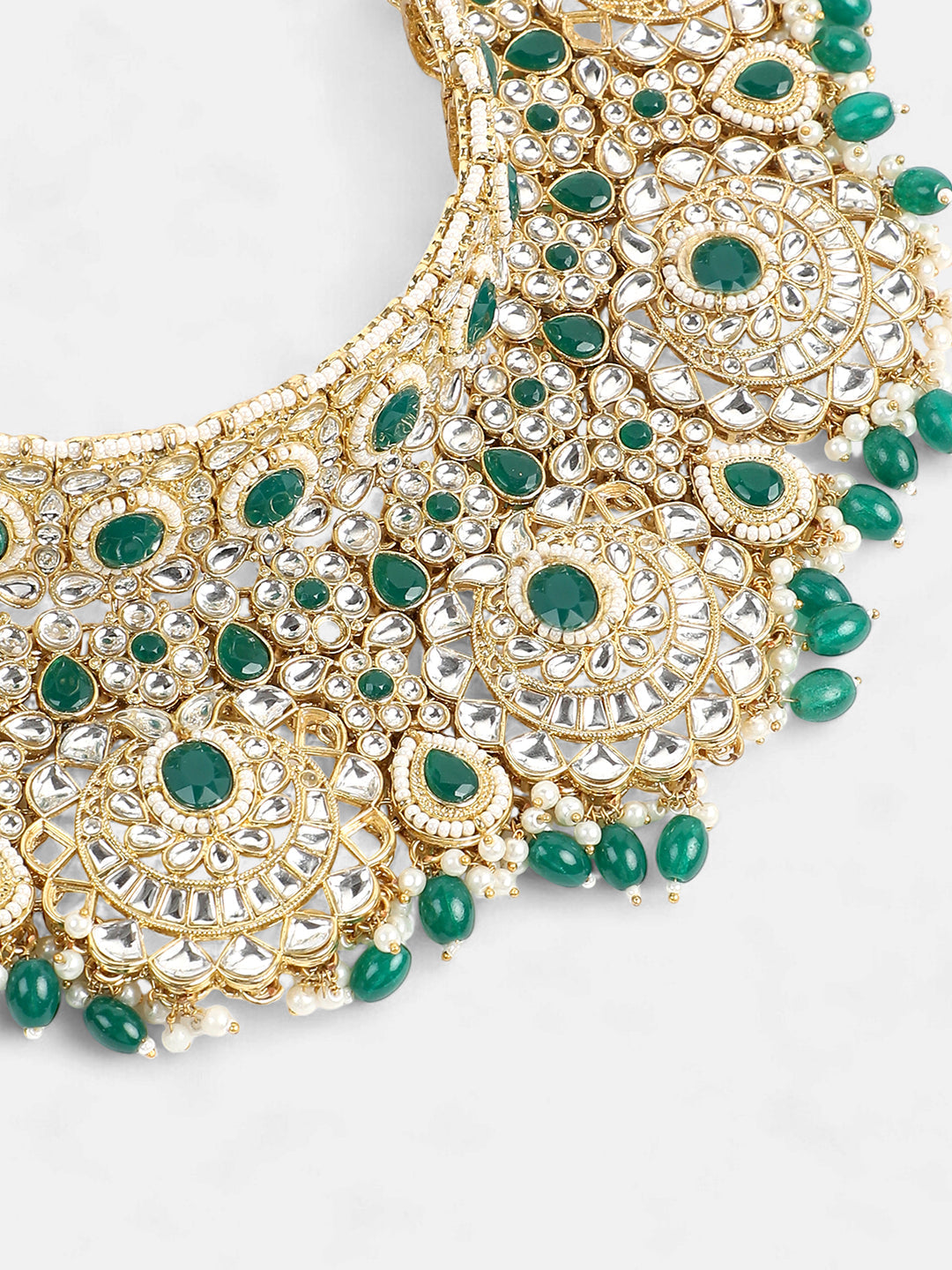 The Mumtaz Jewellery Set - Emerald Green-SOHNCK1255
