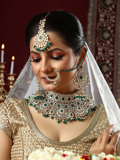 The Mumtaz Jewellery Set - Emerald Green-SOHNCK1255