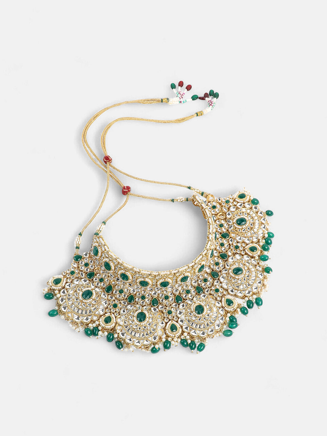 The Mumtaz Jewellery Set - Emerald Green-SOHNCK1255