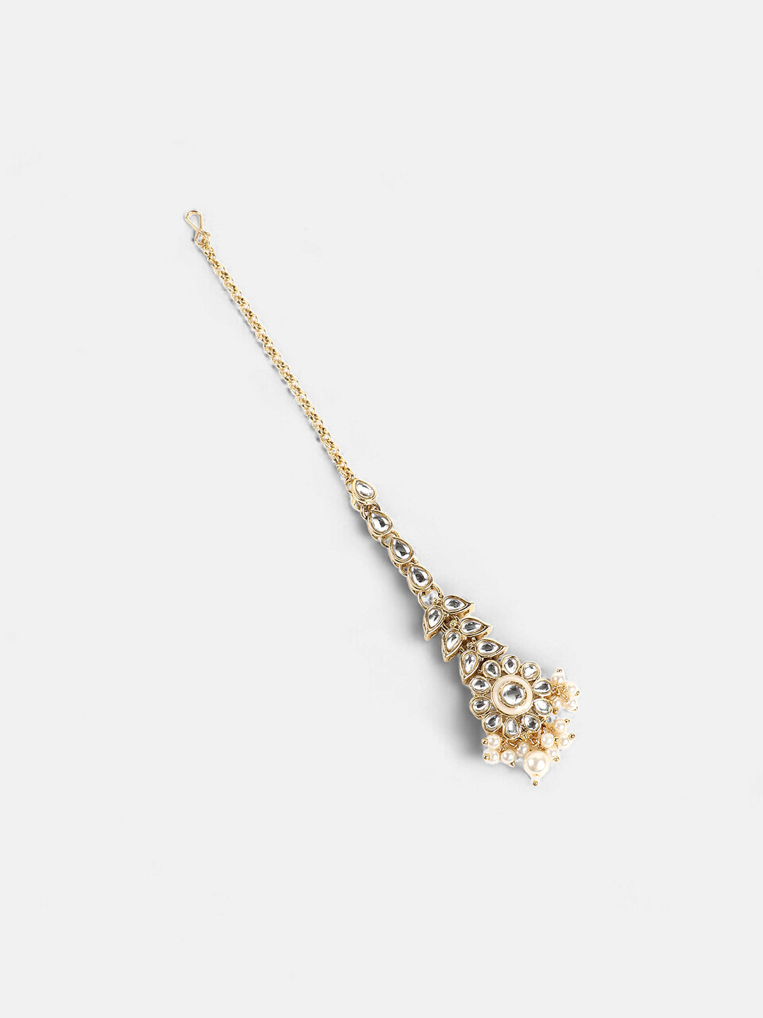 The Faiza Jewellery Set - Crystal Silver-SOHNCK1535
