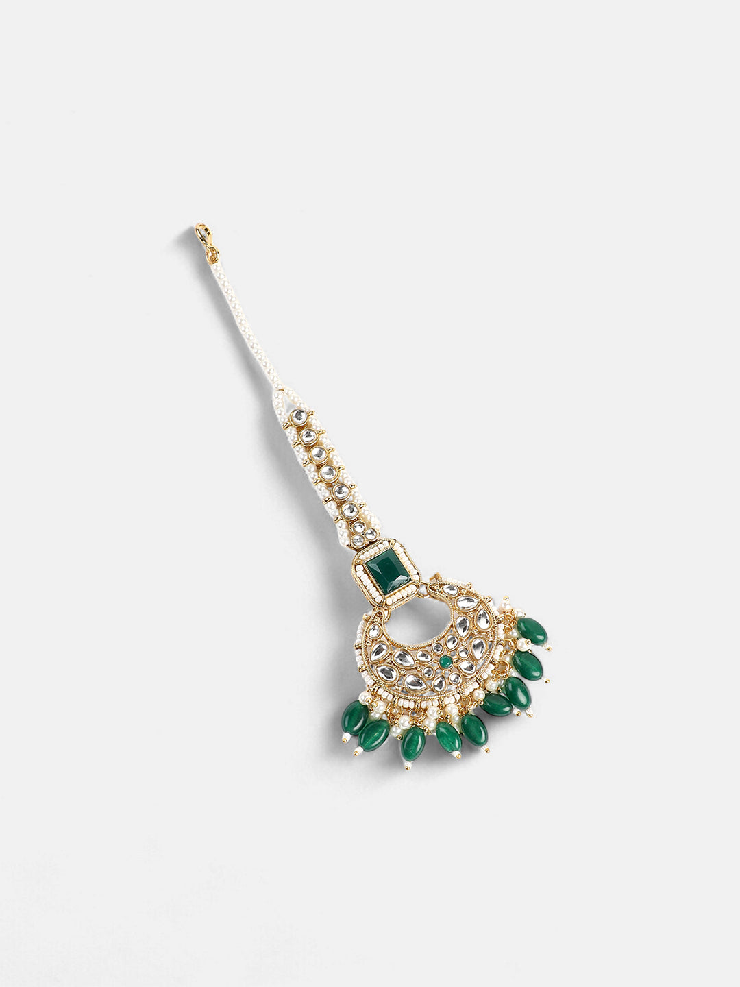 The Sultana Jewellery Set - Emerald Green-SOHNCK1536