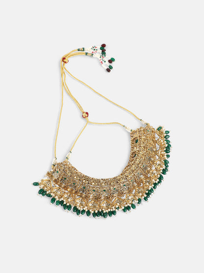 The Sultana Jewellery Set - Emerald Green-SOHNCK1536