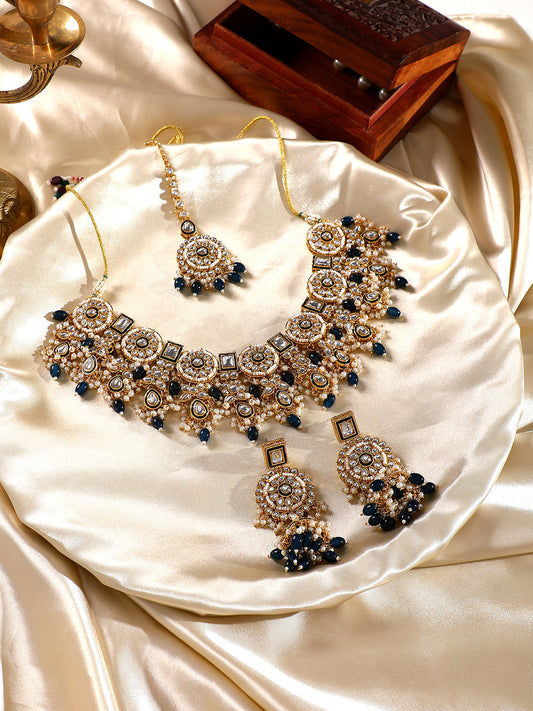 The Rayannah Jewellery Set - Emerald Green-SOHNCK1538