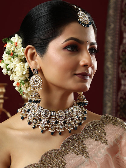 The Rayannah Jewellery Set - Emerald Green-SOHNCK1538