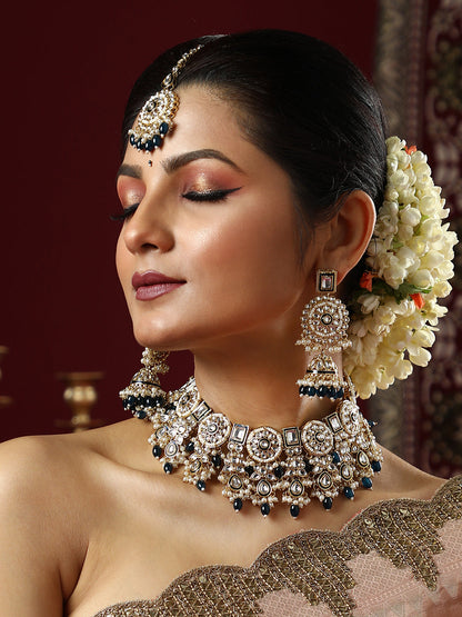 The Rayannah Jewellery Set - Emerald Green-SOHNCK1538