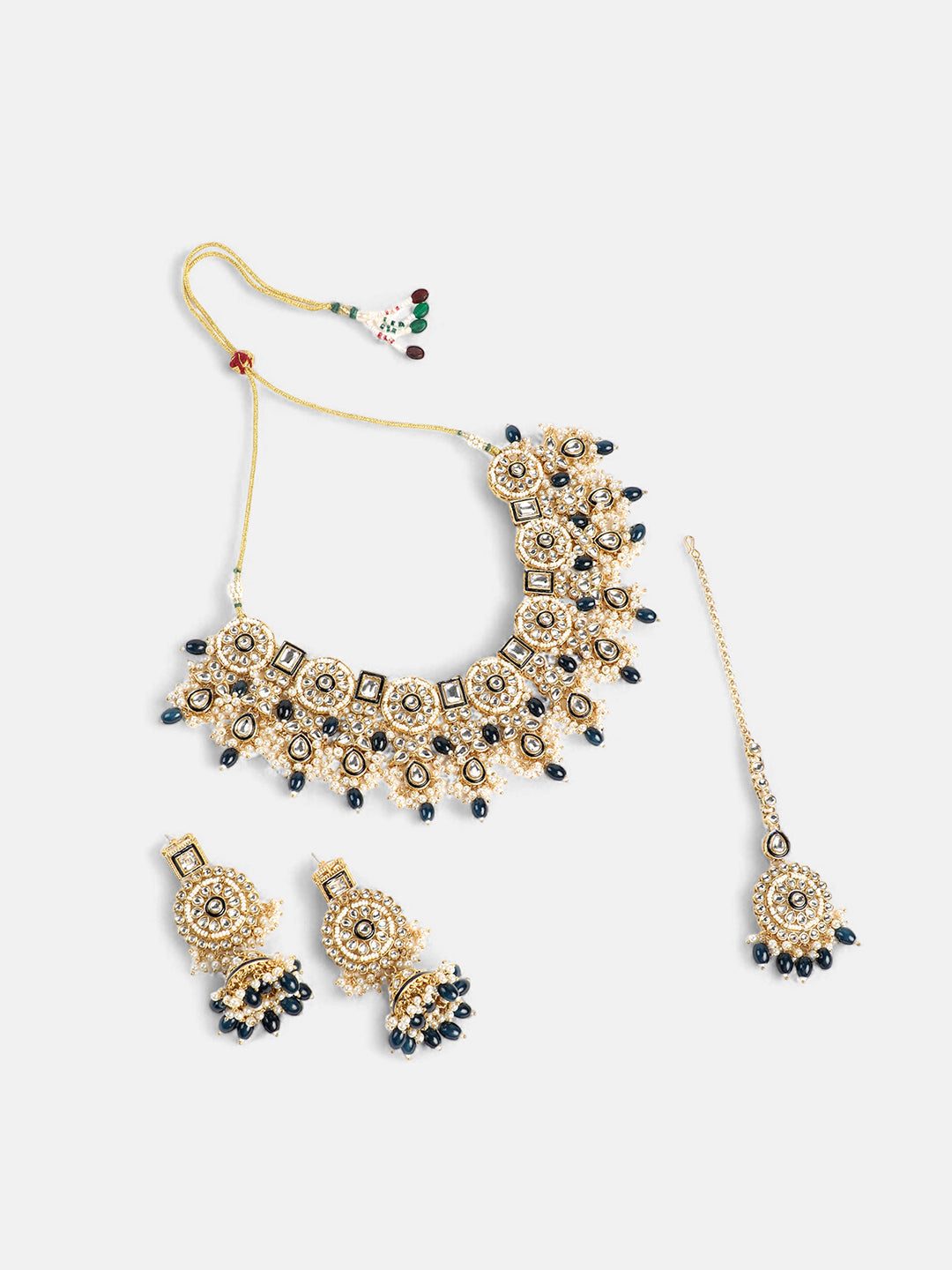 The Rayannah Jewellery Set - Emerald Green-SOHNCK1538