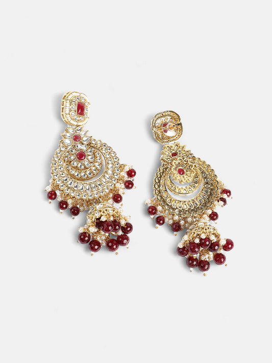 The Aminah Jewellery Set - Ruby Red-SOHNCK1539