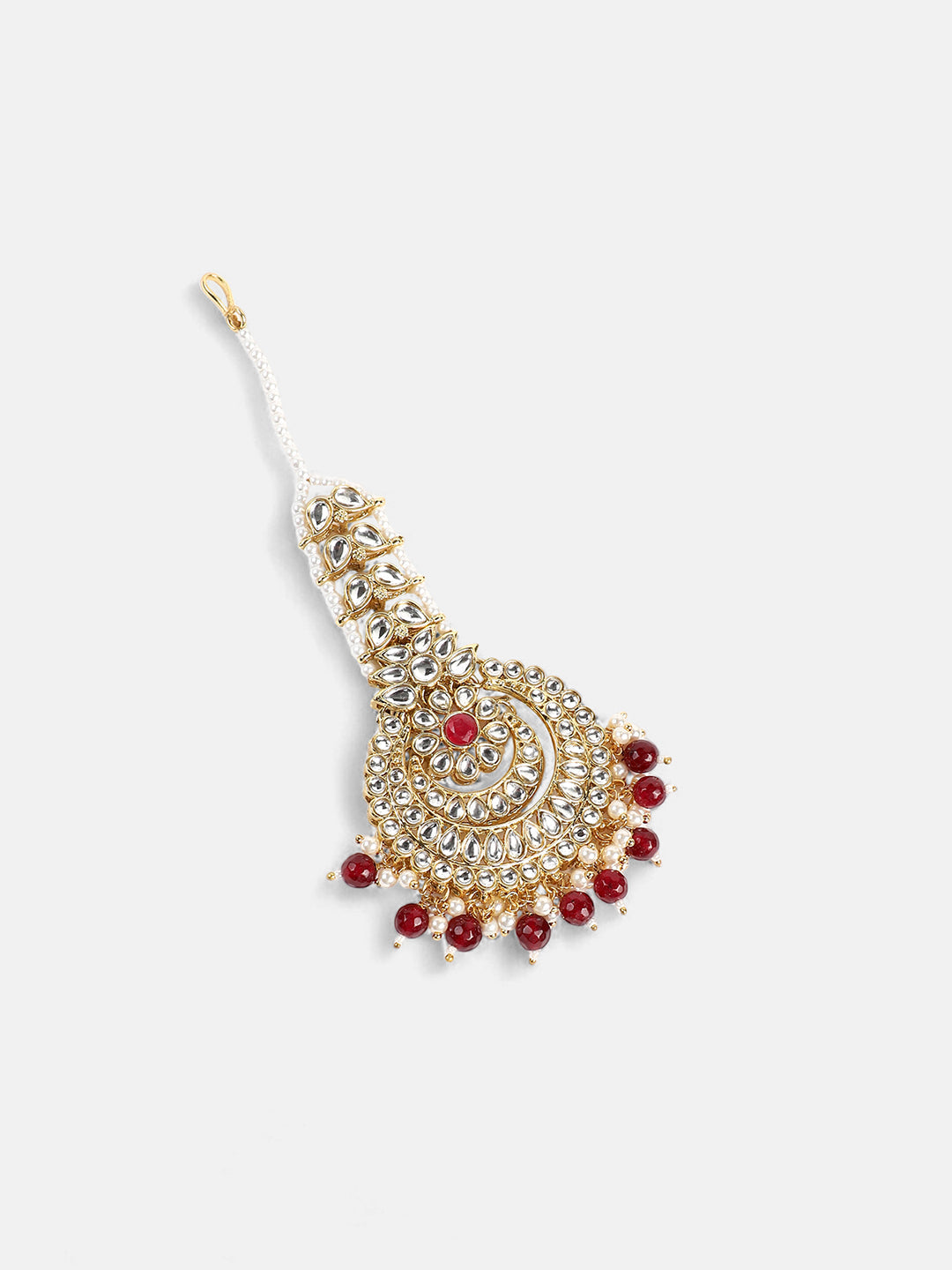 The Aminah Jewellery Set - Ruby Red-SOHNCK1539