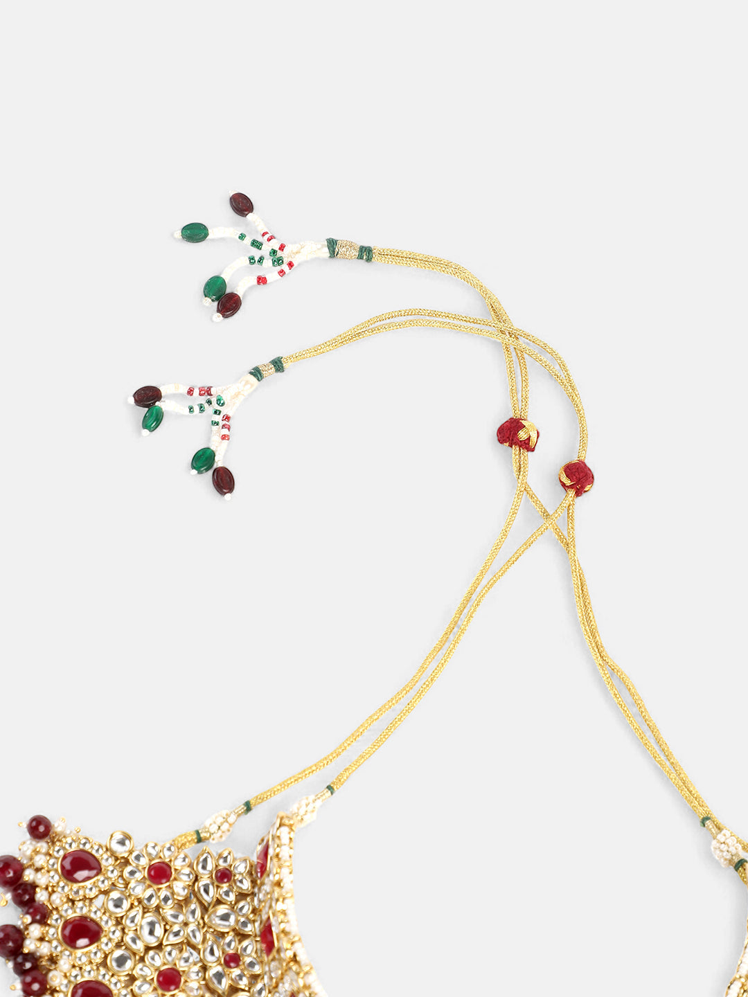 The Aminah Jewellery Set - Ruby Red-SOHNCK1539