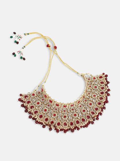 The Aminah Jewellery Set - Ruby Red-SOHNCK1539