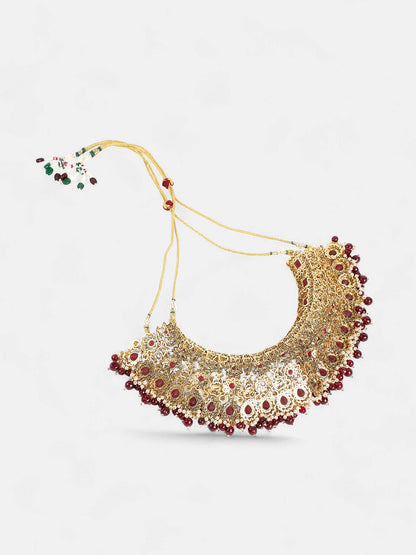 The Aminah Jewellery Set - Ruby Red-SOHNCK1539