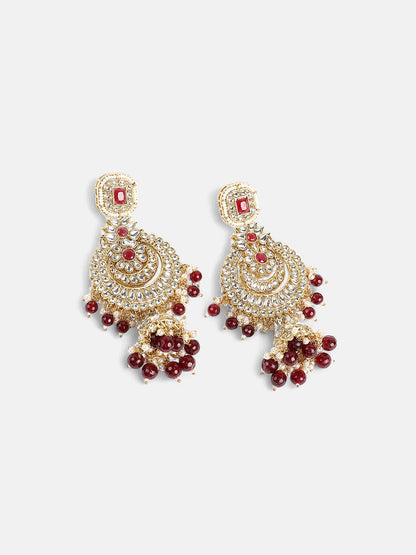 The Aminah Jewellery Set - Ruby Red-SOHNCK1539
