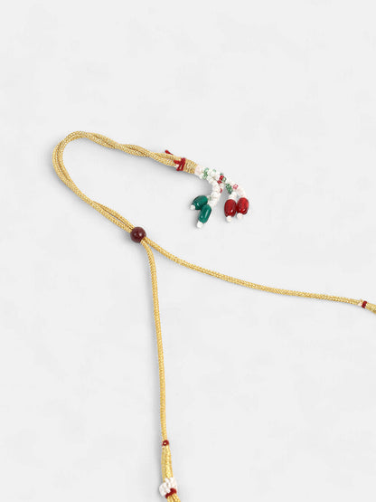The Roshanara Jewellery Set - Emerald Green-SOHNCK1542