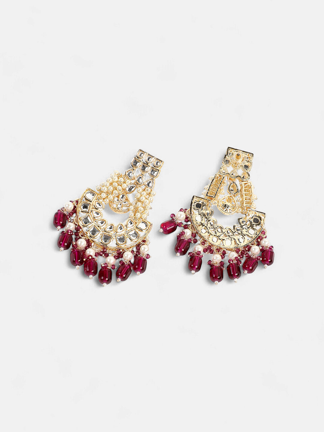 The Naila Jewellery Set - Magenta Pink-SOHNCK1543
