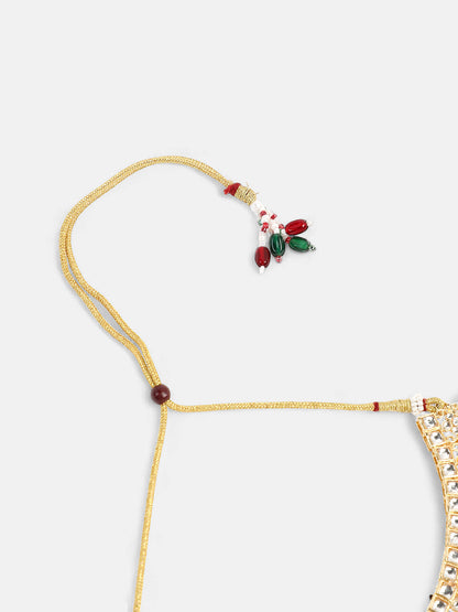 The Begum Jewellery Set - Pearl White-SOHNCK1544
