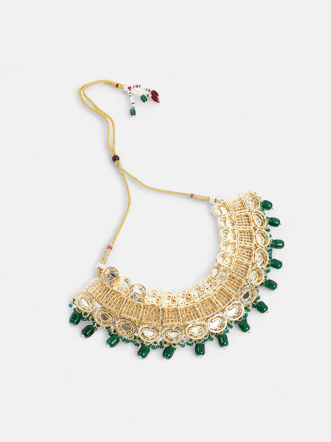 The Fathiyya Jewellery Set - Emerald Green-SOHNCK1545