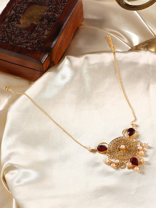 The Amani Long Necklace - Ruby Red-SOHNCK1547