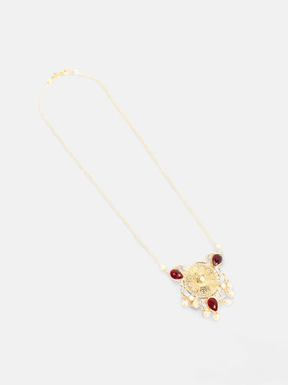 The Amani Long Necklace - Ruby Red-SOHNCK1547
