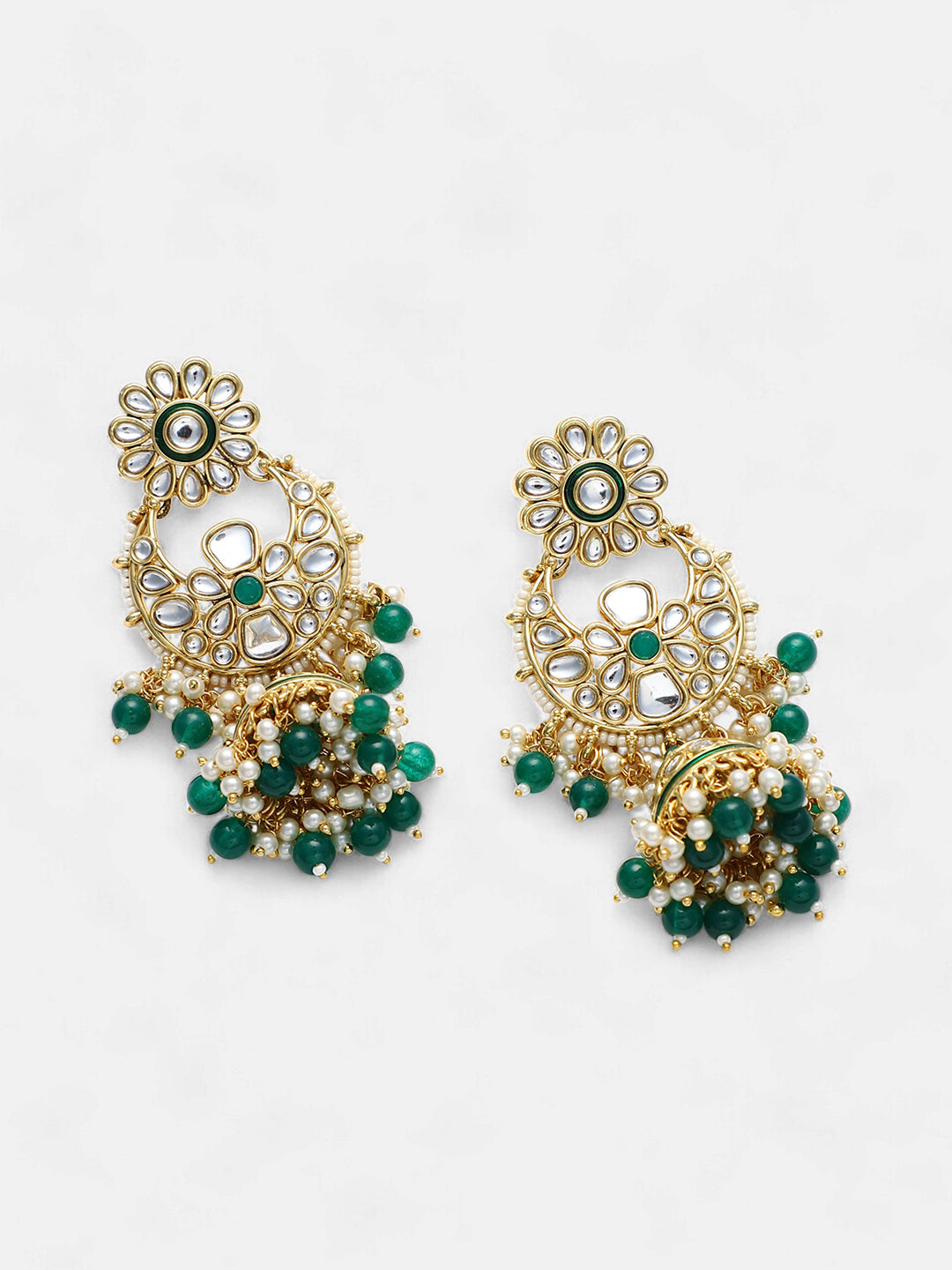 The Ruhani Jewellery Set - Emerald Green-SOHNCK1554