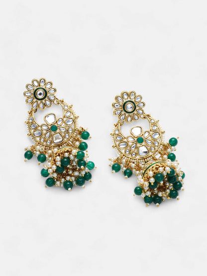 The Ruhani Jewellery Set - Emerald Green-SOHNCK1554