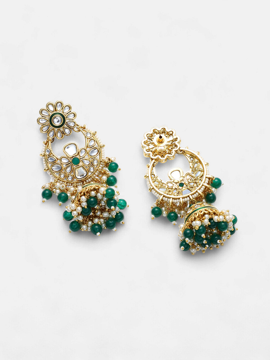 The Ruhani Jewellery Set - Emerald Green-SOHNCK1554
