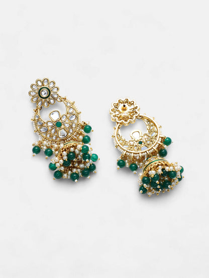 The Ruhani Jewellery Set - Emerald Green-SOHNCK1554