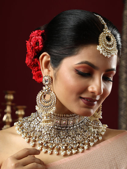 The Amira Jewellery Set - Crystal Silver-SOHNCK2074