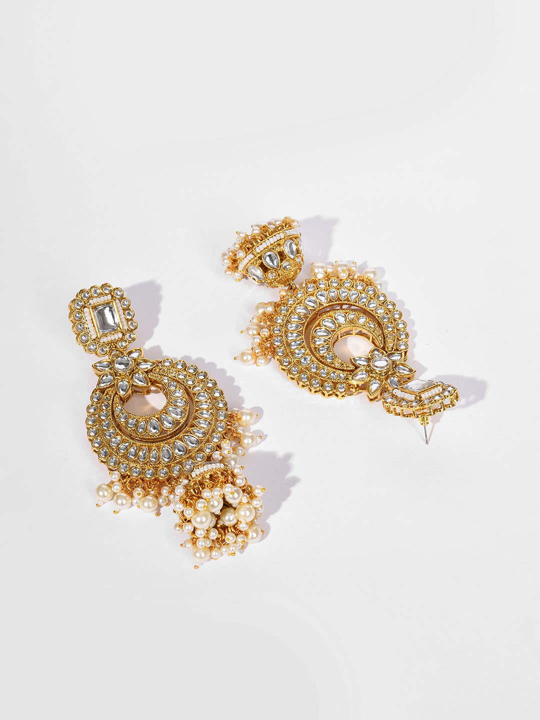 Gold Plated Designer Stone Beaded Necklace, Earrings and Maang Tikka Set