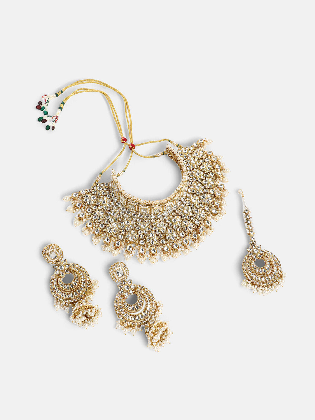 The Amira Jewellery Set - Crystal Silver-SOHNCK2074
