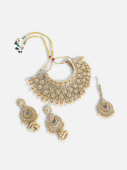 The Amira Jewellery Set - Crystal Silver-SOHNCK2074