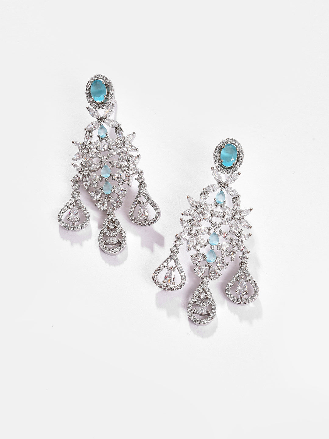 Silver Plated Designer Stone Necklace, Earrings and Maang Tikka Set