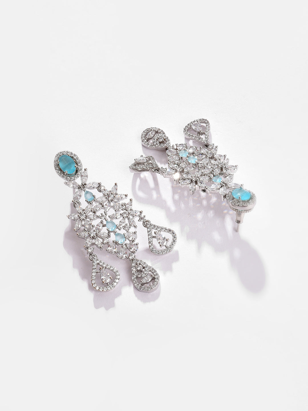 Silver Plated Designer Stone Necklace, Earrings and Maang Tikka Set