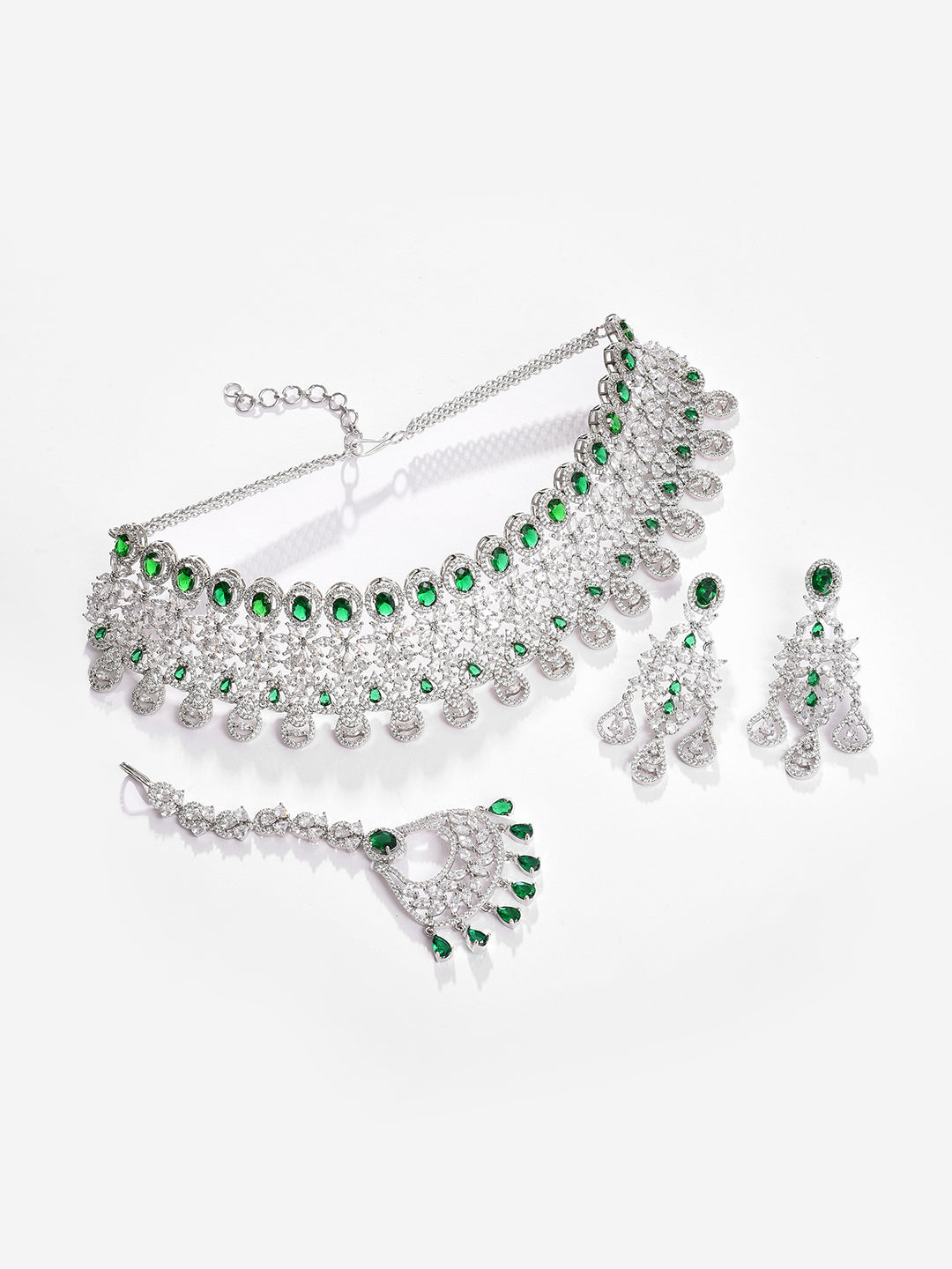 Silver Plated Designer Stone Set